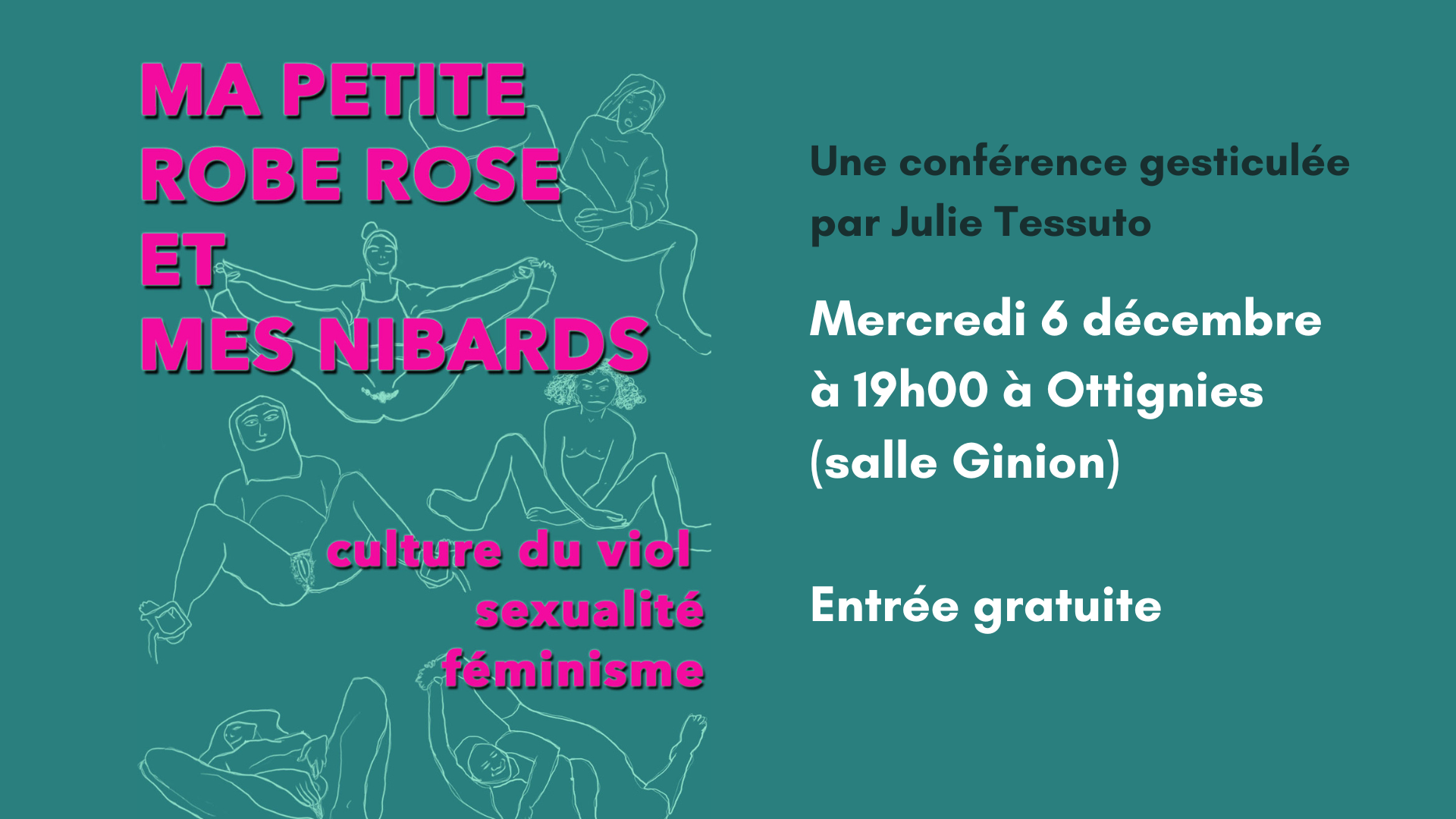 Image de couverture Ma petite robe rose et mes nibards - Conférence gesticulée